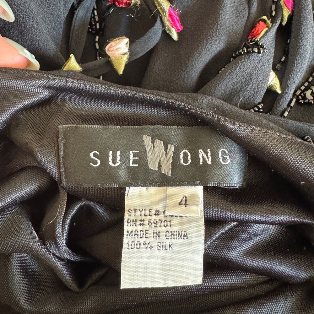 Sue Wong Y2K Silk Beaded Dress - Picture 7 of 7